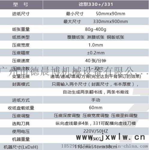 德默331 廣州佰印數(shù)碼壓痕機(jī)實(shí)線虛線