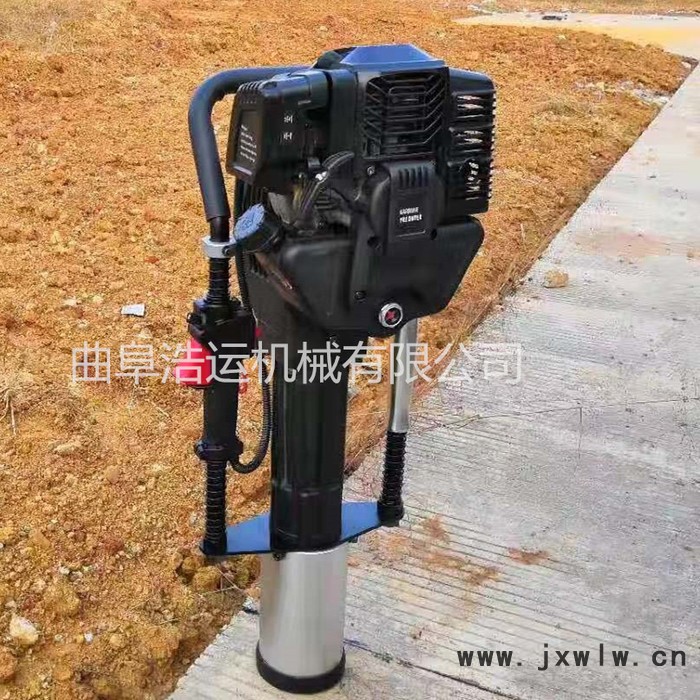 曲阜浩運(yùn) 8公分手汽油動力沖擊打樁機(jī) 便攜靈活多功能沖擊鉆 手提打樁機(jī)