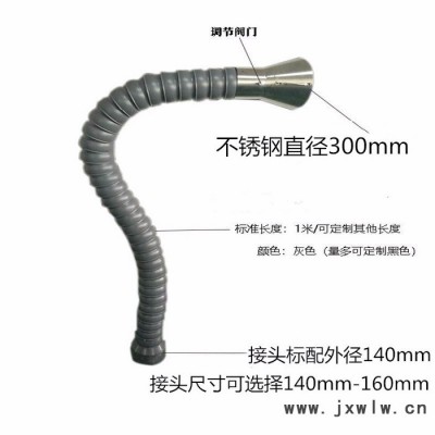 工業(yè)除塵焊錫竹節(jié)排煙管免支撐排風臂萬向吸煙管抽氣罩口徑140MM