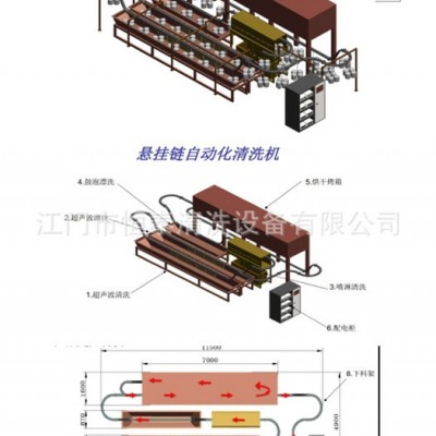 【恒泰】美的攪拌桶冷罐懸掛鏈自動(dòng)超聲波清洗烘干線 帶式干燥設(shè)備